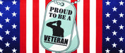 closeup of Proud To Be A Veteran Mini Switch Doormat Insert