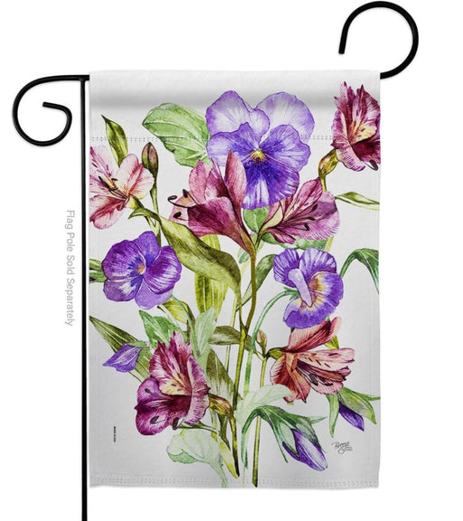 Alpine Violet Bouquet Garden Flag