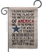 Pledge of Allegiance Americana Garden Flag