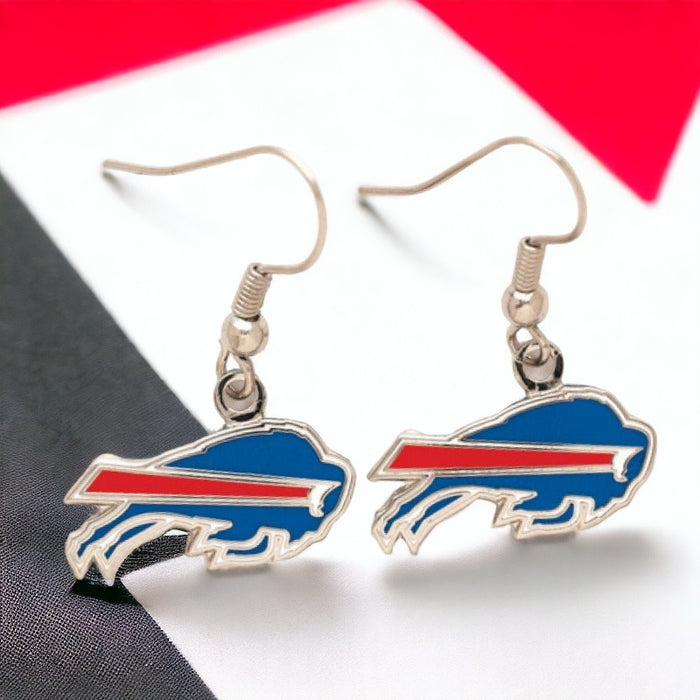 Buffalo Bills Logo Shaped Dangle Earrings