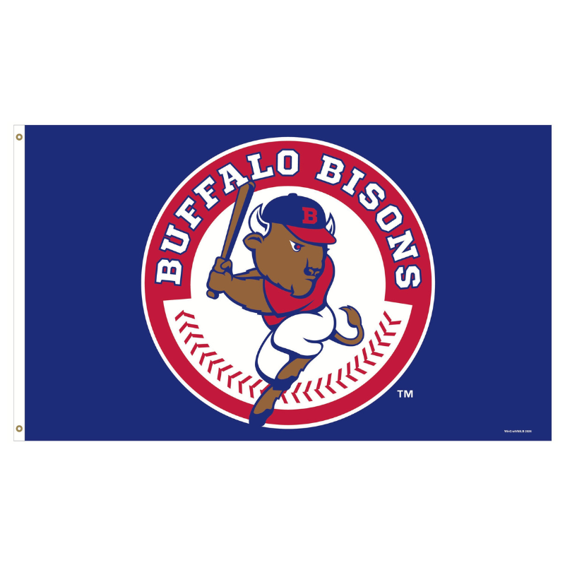 Buffalo Bisons Blue Polyester Flag