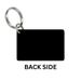 black acrylic keychain backside