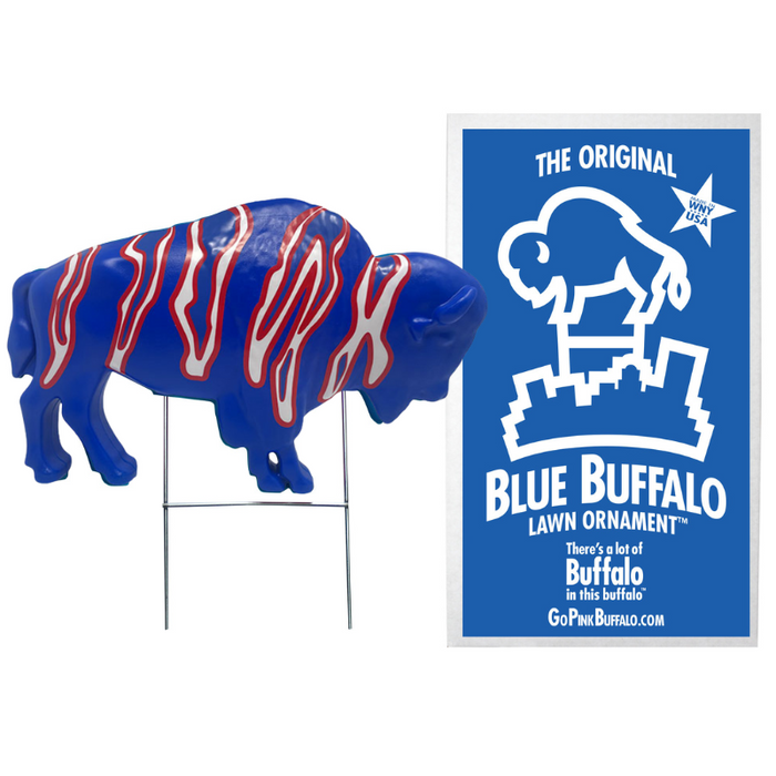 The Original Blue Buffalo Zebra Lawn Ornament - Made in the USA