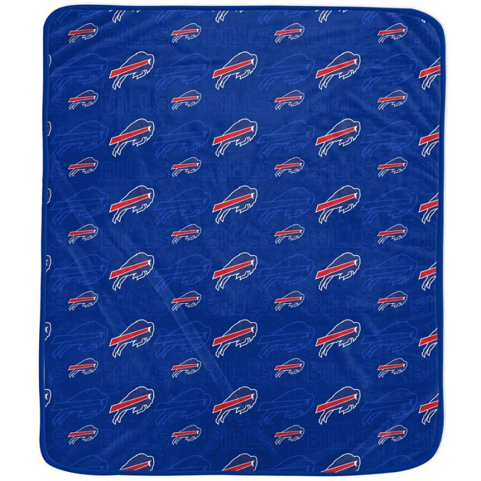 Buffalo Bills Scatter Print Flannel Fleece Blanket