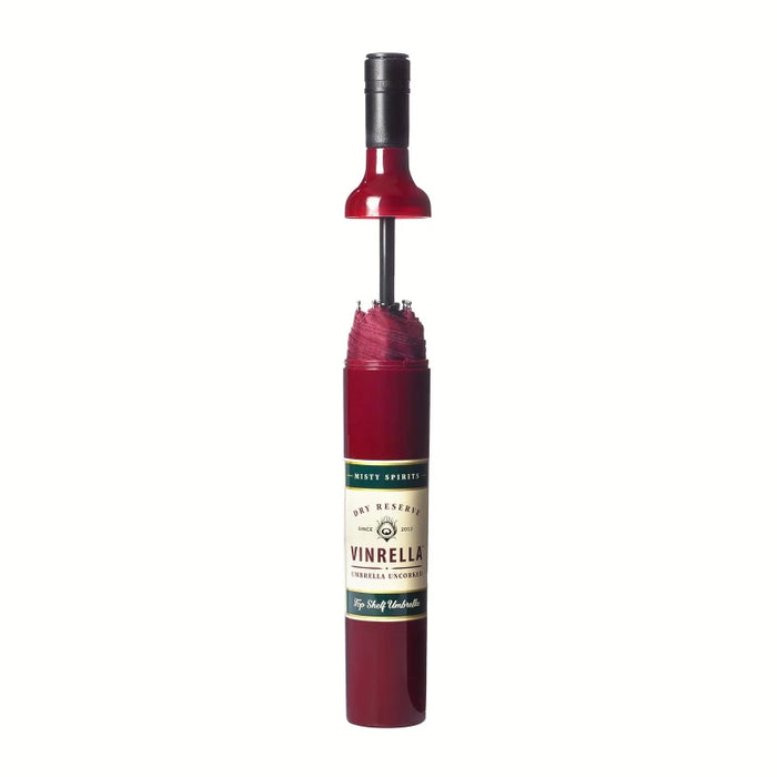 Burgundy Labeled Wine Bottle Umbrella