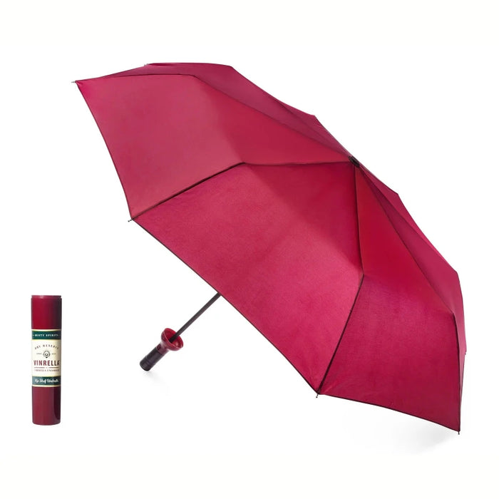 Burgundy Labeled Wine Bottle Umbrella