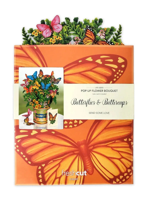 Butterflies & Buttercups Pop-Up Bouquet w/ Note Card