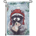 Winter Raccoon Garden Flag