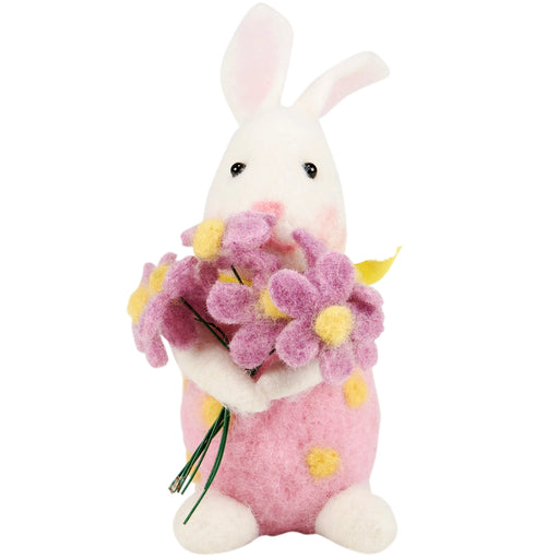 Bunny with Bouquet Critter Ornament