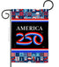 America 250 Icon Grid Garden Flag