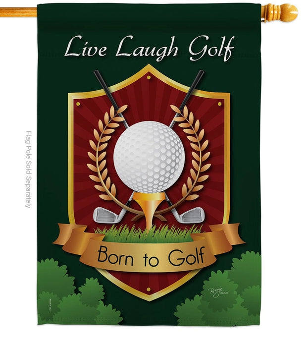 Live Laugh Golf Banner Flag