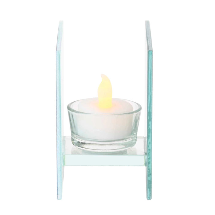 Silent Night Glass Tealight Holder