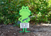 Hippity Hoppity Frog Metal Yard Stake