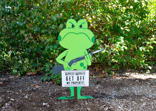 Hippity Hoppity Frog Metal Yard Stake