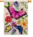 Watercolor Butterflies Banner Flag