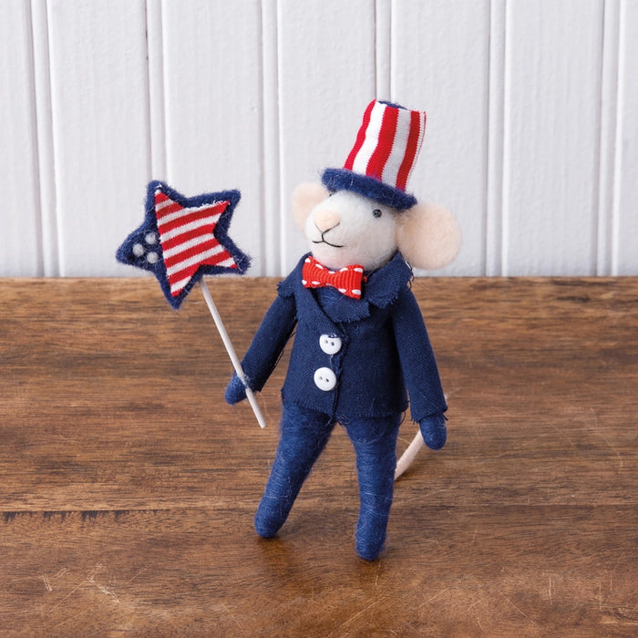 Uncle Sam Mouse Critter Ornament
