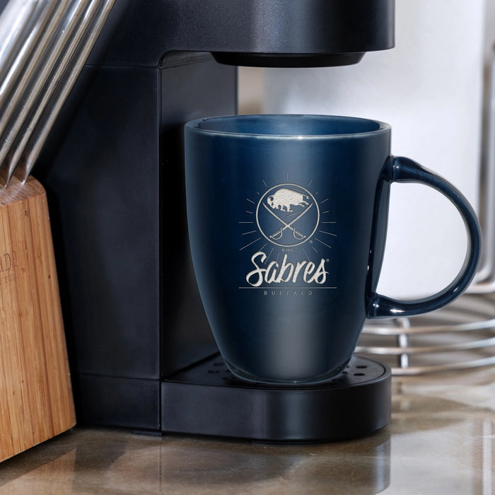 18oz Buffalo Sabres Navy Ceramic Lustre Mug