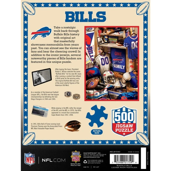 Buffalo Bills Locker Room 500 Piece Puzzle