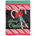 Merry Christmas Candy Cane Bow Applique Garden Flag