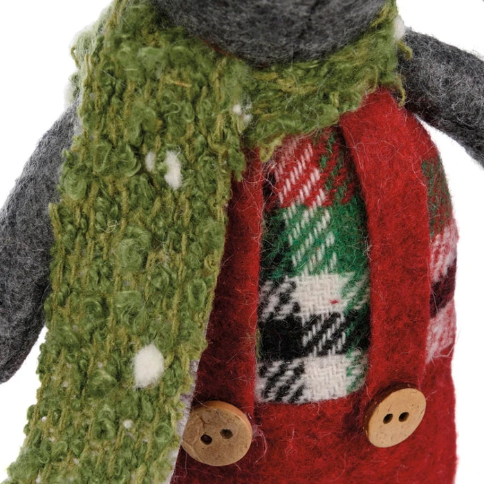 Christmas Overalls Mouse Plush Ornament