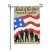 American Heroes Burlap Garden Flag