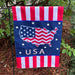 Americana Stripe Applique Garden Flag