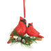Red Birds on Pine Branch Ornament