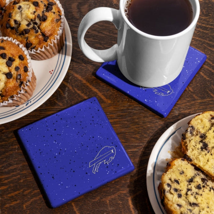 Buffalo Bills Blue Speckle 4" Coaster - Sold Individually