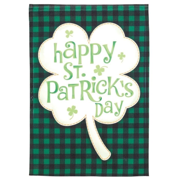 St. Patrick's Gingham Banner Flag