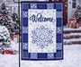 Snowflake Welcome Garden Flag
