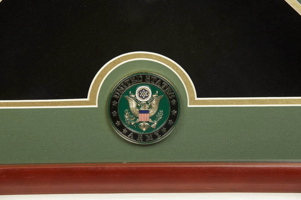 US Army Emblem Burial Flag Display Case