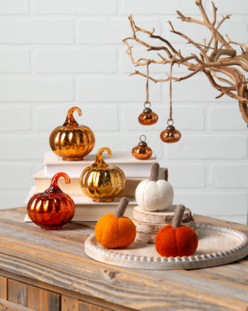 Antique Mercury Glass Pumpkins