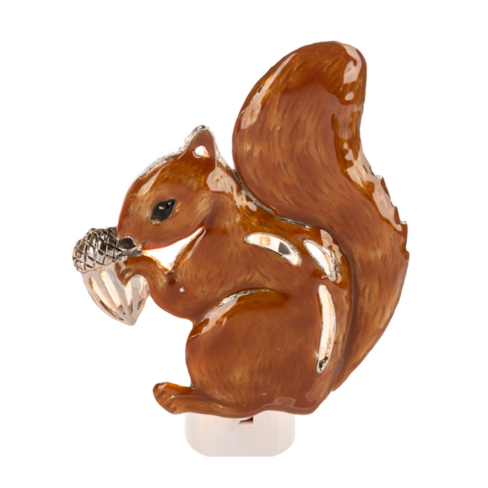 Metal Squirrel with Acorn Night Light