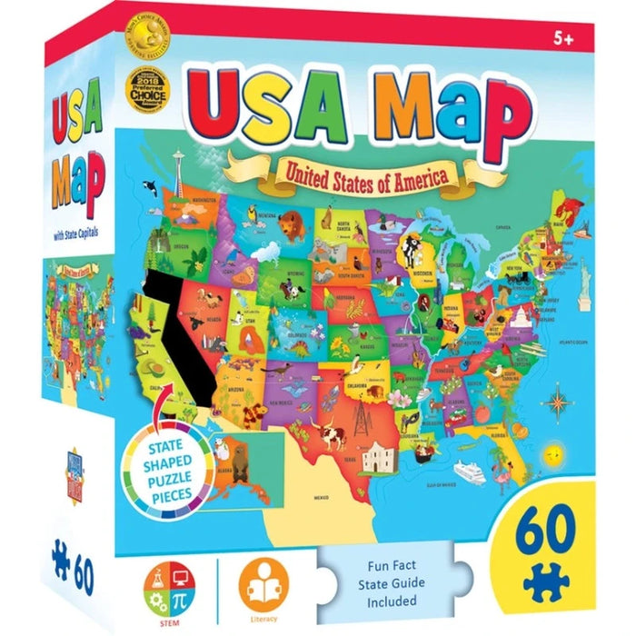 USA Map 60 Piece Kids Jigsaw Puzzle