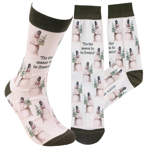 Tis The Season To Be Freezin' Crew Socks