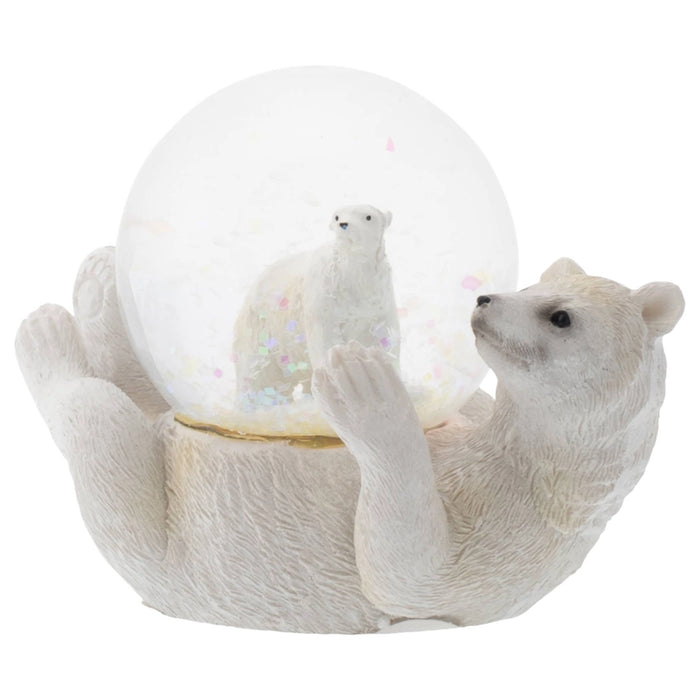 Mini Polar Bear and Cub Snow Globe