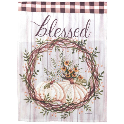 Blessed Pumpkin Wreath Banner Flag