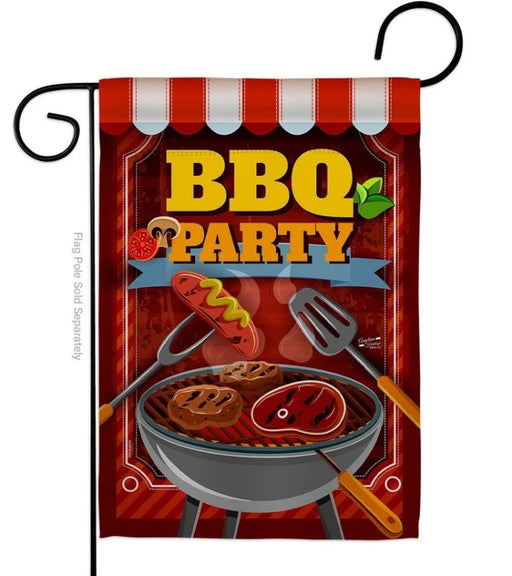 BBQ Party Garden Flag