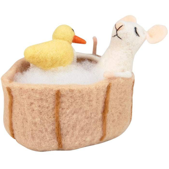 Bathtub Mouse Critter Ornament
