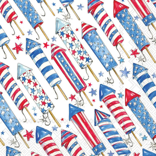 Patriotic Rockets Paper Cocktail Napkins (20 Count)