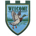 Welcome Mallard Applique Garden Flag