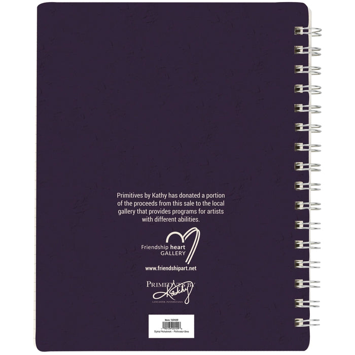 Pollinator Bee Spiral Notebook