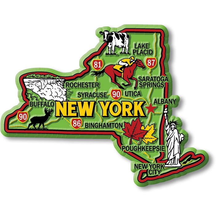 New York State Shaped Rubber Magnet