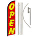 11.5' Open Red and Yellow Feather Flag & Pole Kit