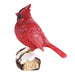 Cardinal on Snowy Log Figurine