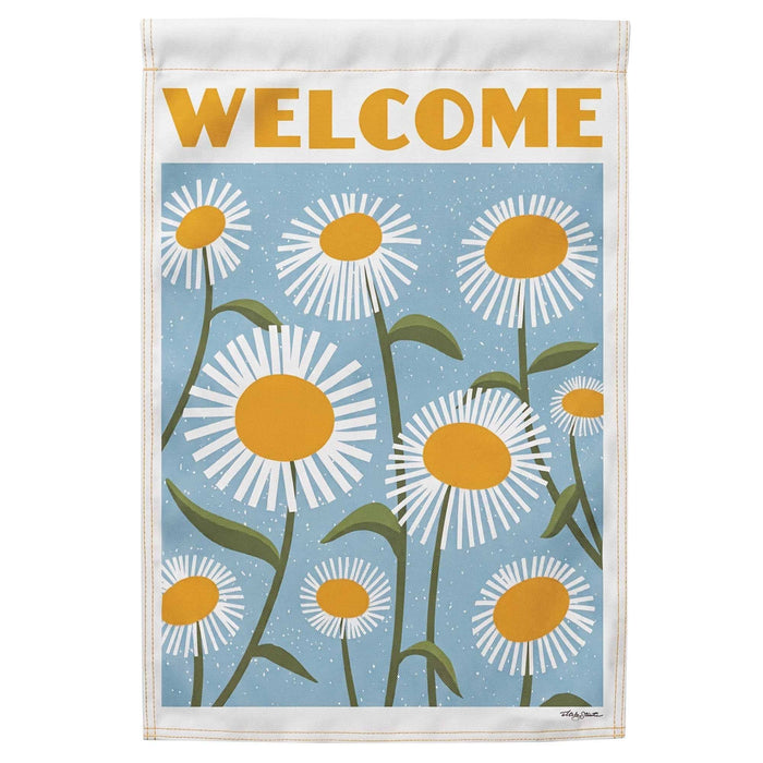 Welcome Daisy Garden Flag