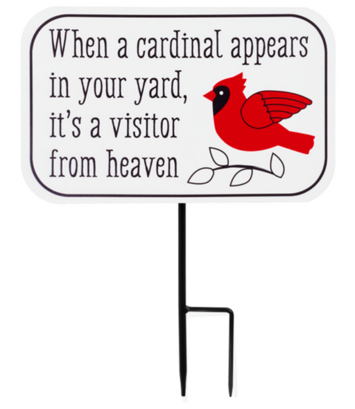 Visitor From Heaven Cardinal Yard Stake