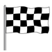 Black and White Checkered Nylon Flag