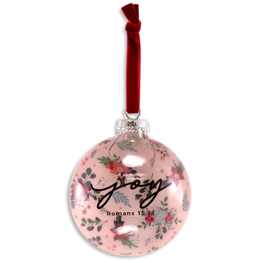 Romans 15:13 Handblown Glass Ornament