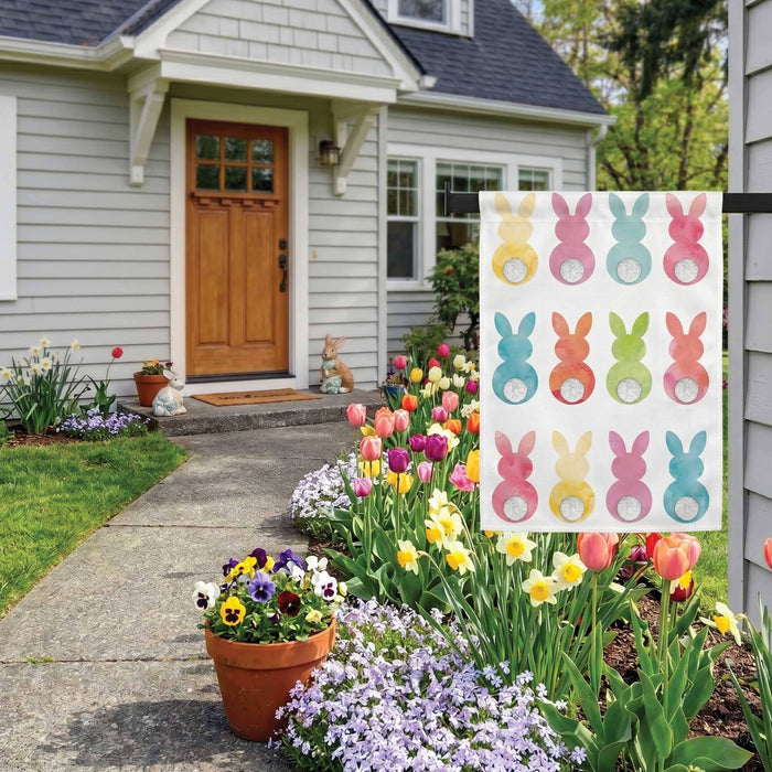 Cotton Tail Bunnies Garden Flag